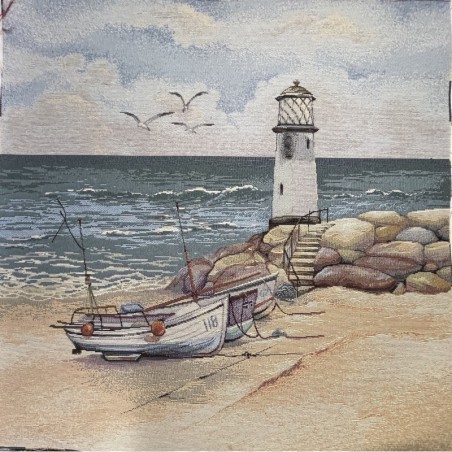 Carré -bateau et le phare