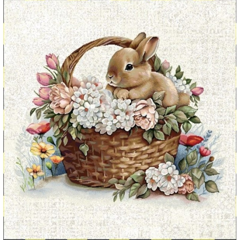 Carré - Lapin et le panier