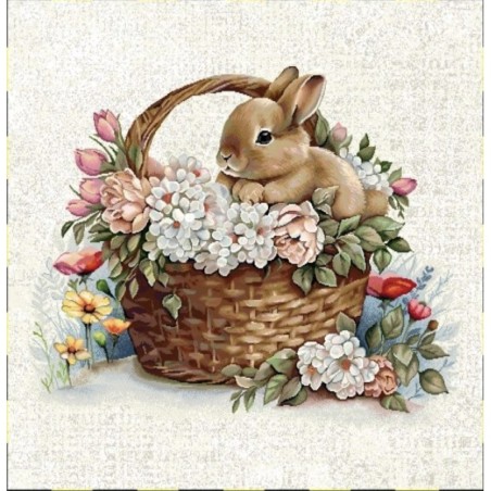 Carré - Lapin et le panier