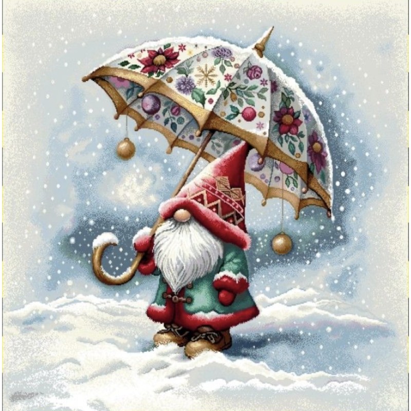 Carre-Lutin de Noël et son parapluie