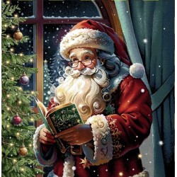 Carre-Père Noël et le livre