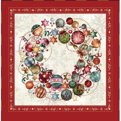 Carre- Couronne boule de Noël