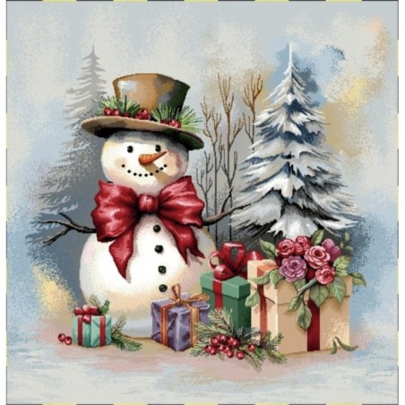 Carre-bonhomme de neige noeud papillon