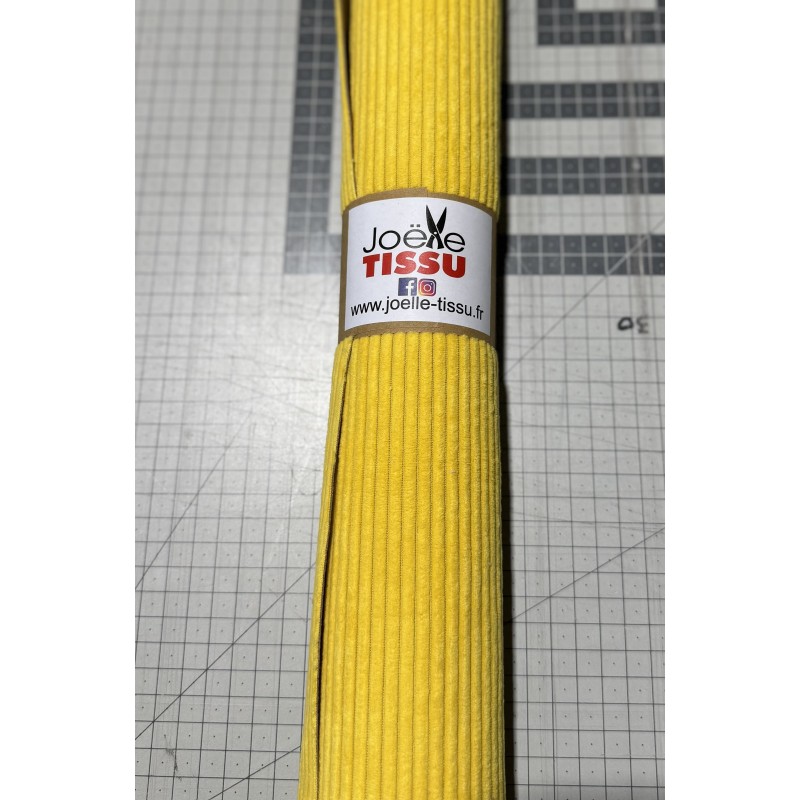 Ameublement -velours cotelé  jaune colza