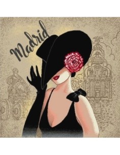 carré, jacquard, coussin, sac, femme, madrid, espagne