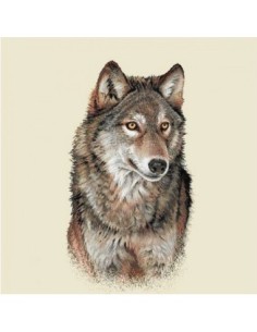 carré, jacquard, coussin, sac, animaux, loup