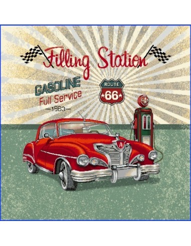 carré, jacquard, coussin, sac, station, vintage, usa