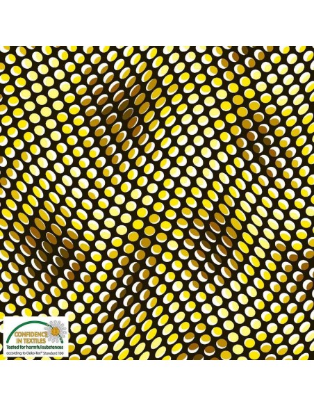 coton, patchwork, stof, pois, optique