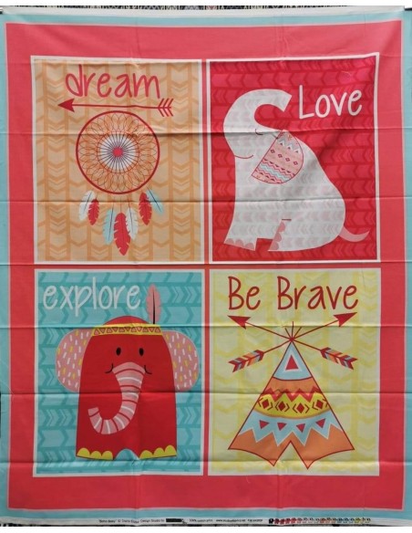 panneau, éléphant, rose, animaux, enfant