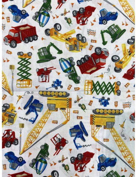 coton, patchwork, enfant, chantier, camion