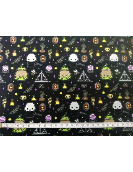 licences, coton, patchwork, harry potter, voldemort, sacs, coussins