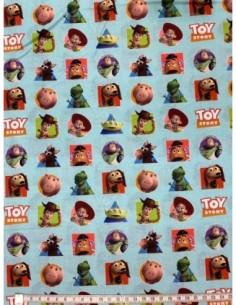 coton, popeline, disney, toy story, woody, buzz l'éclair, coussins, sacs