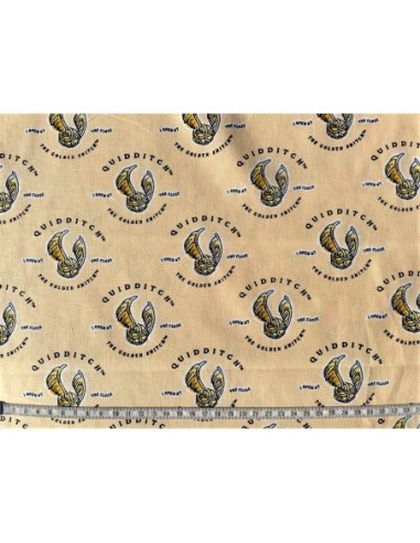 licences, coton, patchwork, harry potter, quidditch, vif d'or, sacs, coussins