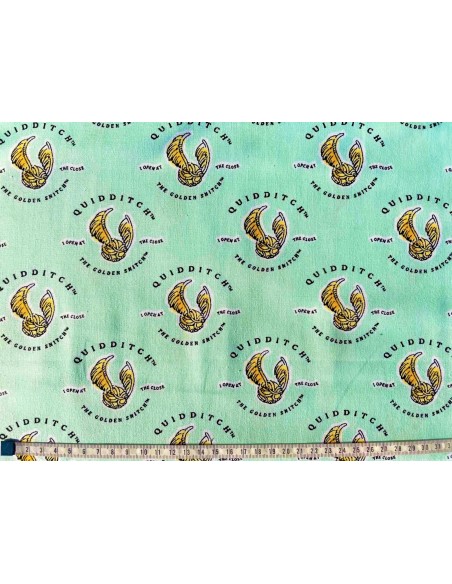 licences, coton, patchwork, harry potter, quidditch, vif d'or, sacs, coussins