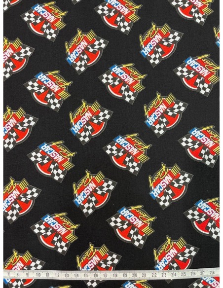 licence, coton, patchwork, nascar, voitures, coussins, sacs