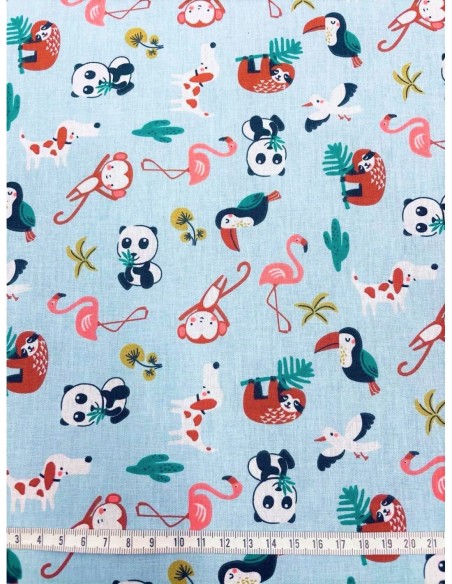 coton, cotonnade, animaux du monde, sacs, coussins, pochettes