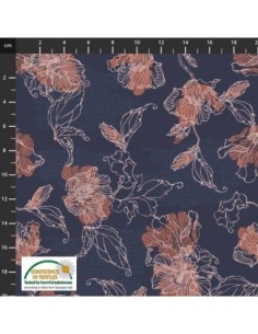 coton, patchwork, stof, biloba, fleurs, plantes, feuilles, 4501-535