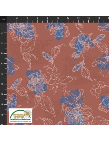 coton, patchwork, stof, biloba, fleurs, plantes, feuilles, 4501-536