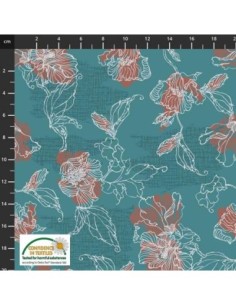 coton, patchwork, stof, biloba, fleurs, plantes, feuilles, 4501-537