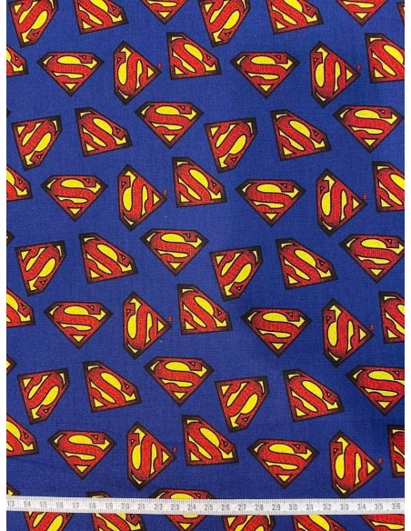 coton, patchwork, licence, superman, super héros