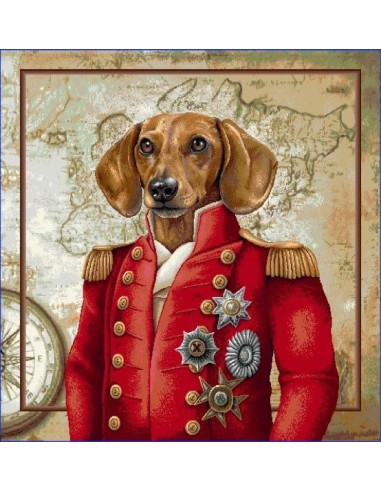 carré, jacquard, coussin, sac, animaux, chien, teckel