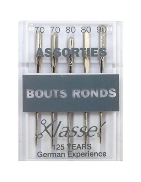 mercerie, aiguilles machine à coudre, universelles, bout rond