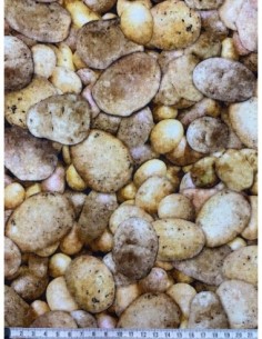 coton, patchwork, fruits, pommes de terre, patates, cuisine, légumes