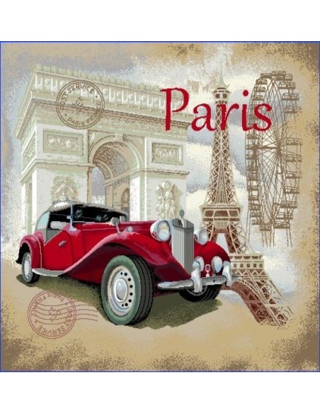 carré, jacquard, coussin, sac, paris années folles, vintage, voiture