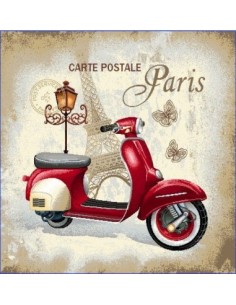 carré, jacquard, coussin, sac, paris, scooter, vespa, vintage