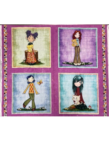 coton, panneau, enfant, petite fille, little girls