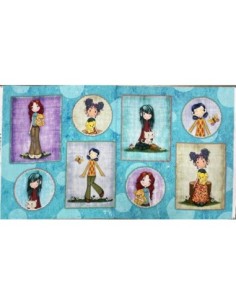 coton, panneau, enfant, petite fille, little girls