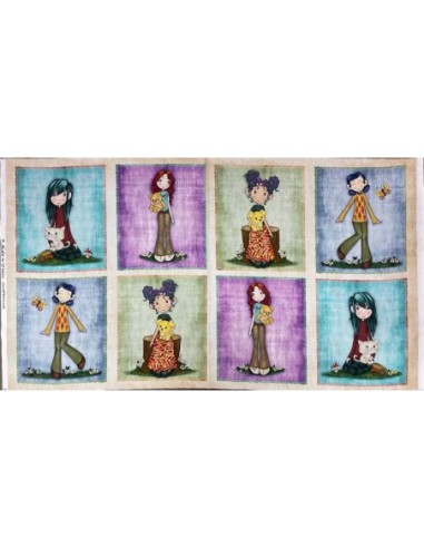 coton, panneau, enfant, petite fille, little girls