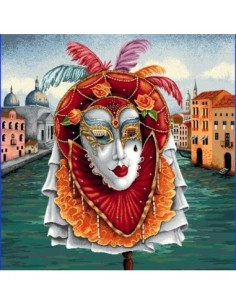 carré, jacquard, coussin, sac, masque de venise violet...