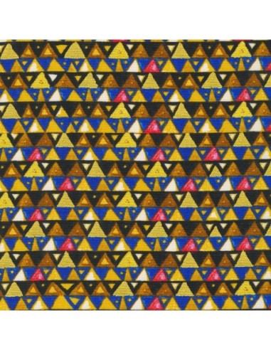 Tissu collection klimt motif triangle fond noir