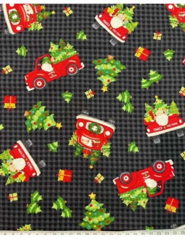 coton, patchwork, noël, étoiles dorées,sapin