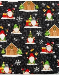 coton, patchwork, noël, étoiles dorées,sapin