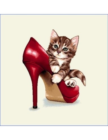 carré, jacquard, coussin, sac, chat, chaton