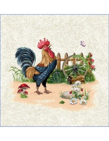 carré, jacquard, coussin, sac, coq,jardin,