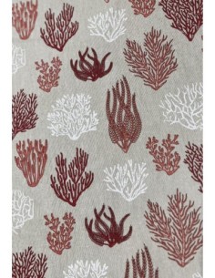 tissu coraux ,corail,coton,polyester couture ideal creation patchwork,coussins,sac,pochette,oreiller.