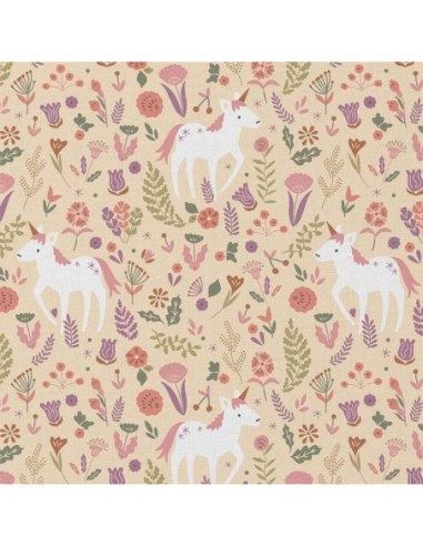 coton, cotonnade, enfants,danseuse,licorne,chateau..