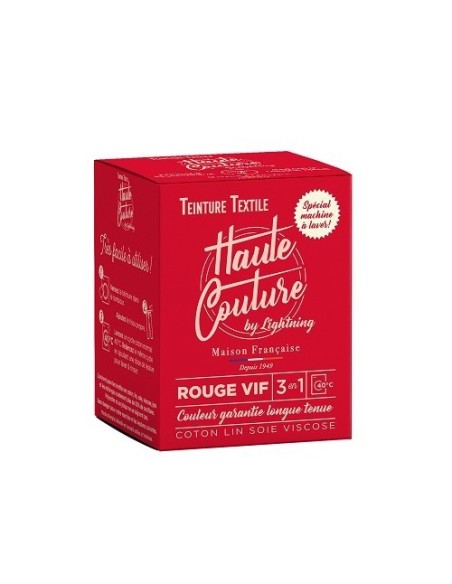 teinture haute couture rouge vif
