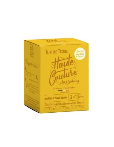 teinture haute couture jaune safran