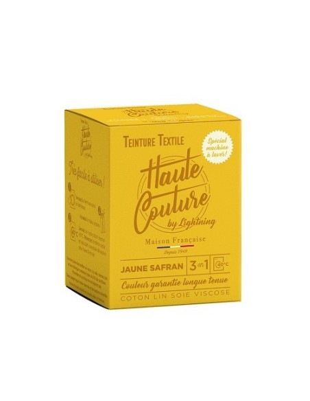teinture haute couture jaune safran