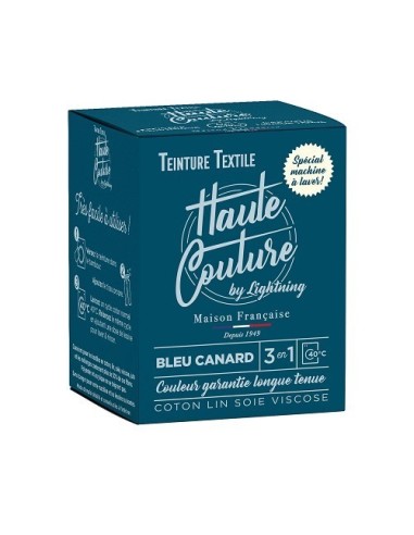 teinture haute couture bleu canard