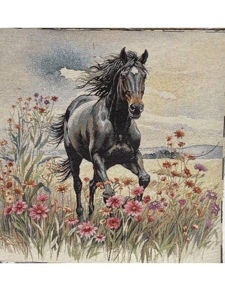 carré, jacquard, coussin, sac, arbre de vie