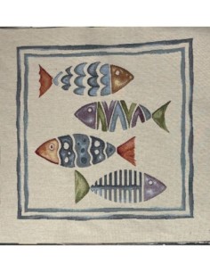 carré, jacquard, coussin, sac, arbre de vie