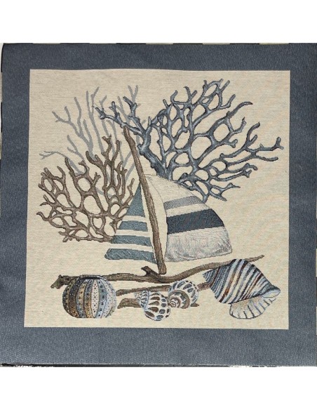 carré, jacquard, coussin, sac, arbre de vie