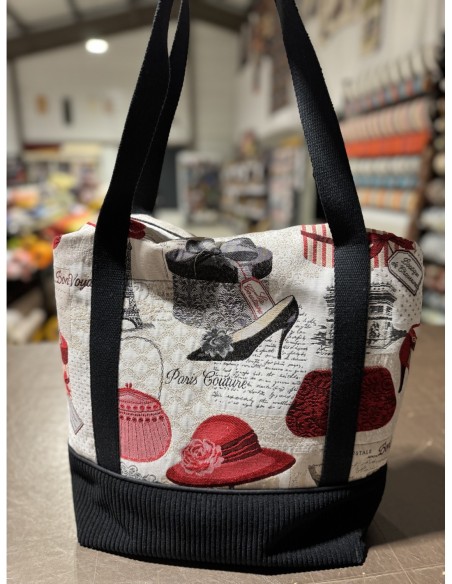 patron, sac à main, fiche