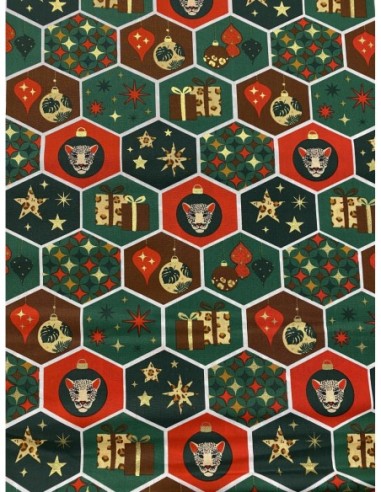 Tissu coton, idéal pour la confection d'emballage cadeaux, sacs, patchwork