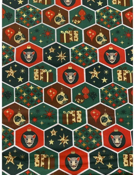 Tissu coton, idéal pour la confection d'emballage cadeaux, sacs, patchwork